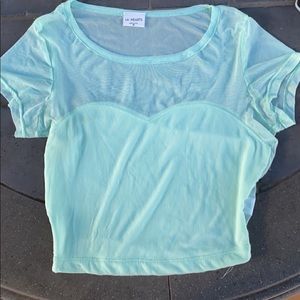 Tiffany blue pacsun crop top
